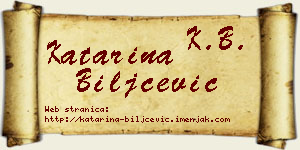 Katarina Biljčević vizit kartica